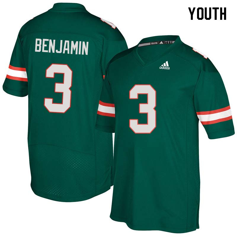Youth Miami Hurricanes #3 Travis Benjamin College Football Jerseys Sale-Green - Click Image to Close